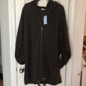 Slouchy zip up